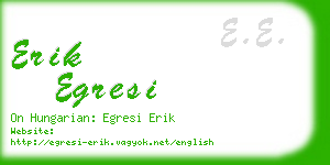 erik egresi business card